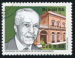 Canvas Print - Octavio Mangabeira statesman and Itamaraty Palace Rio de Janeiro