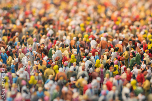 Menschenmengen-Miniatur Slika na platnu