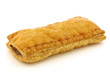 Dutch traditional sausage roll on a white background