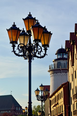 Sticker - Lights of the Fishing village. Kaliningrad, Russia