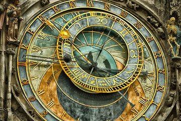 Canvas Print - Astronomical clock in Prague