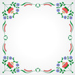 Hungarian embroidery frame with floral decoration