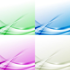 Wall Mural - Abstract modern swoosh border line colorful backgrounds collecti