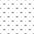 Seamless vector black pattern with king crowns