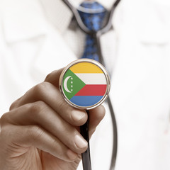 Stethoscope with national flag conceptual series - Comoros