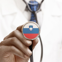 Stethoscope with national flag conceptual series - Slovenia