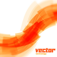 Poster - Vector background with orange blurred lines