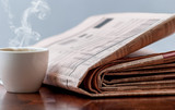 Fototapeta  - Newspaper and coffee