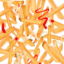French Fries In Freeze Motion