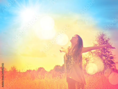 Fototapeta Happy woman