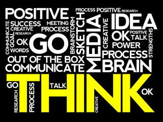Poster - THINK word cloud business concept