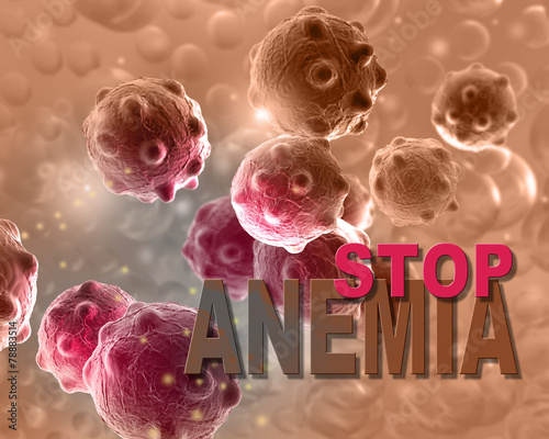 Naklejka na drzwi stop anemia