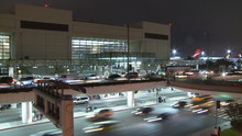 International Airport At Night - Time Lapse