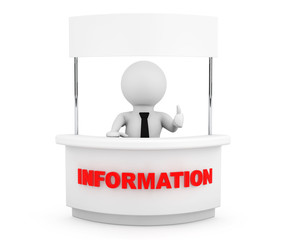 Aufkleber - Person with Blank Information Stand