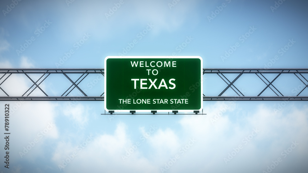 Texas Sign Texas USA State Welcome to Highway Road Sign Stock Photo | Adobe Stock