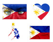 Set of various Philippines flags