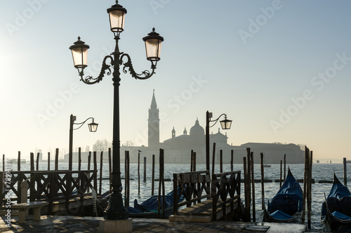 Fototapeta do kuchni Gondolas and San Giorgio