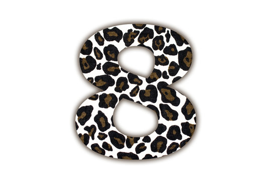 font with pattern leopard