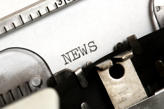 News written on an old typewriter