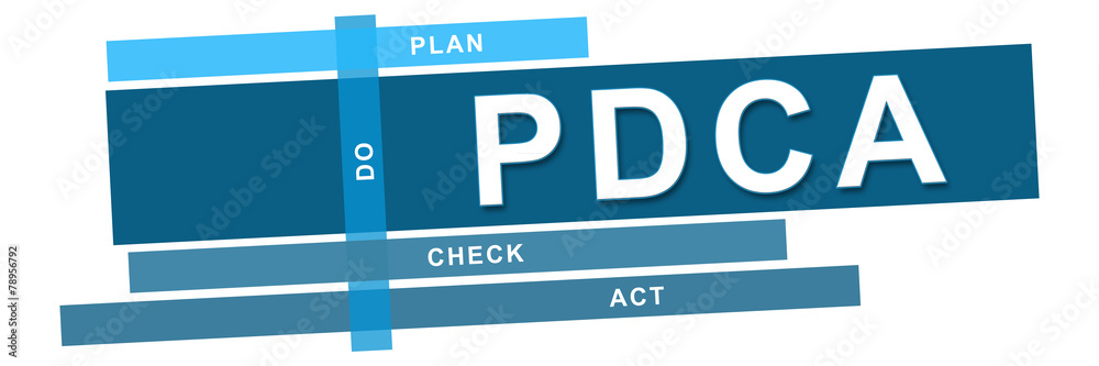 PDCA - Plan Do Check Act Blue Stripes Stock Illustration | Adobe Stock