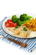 © Ali Safarov - Fried Catfish fillet with vegetables on white background