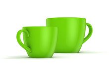 3d Rendered Cups.
