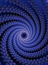 Decorative Fractal Spiral In A Dark - Blue Colors
