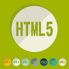 Poster - Flat design. HTML5