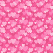 seamless love hearts background in pinks