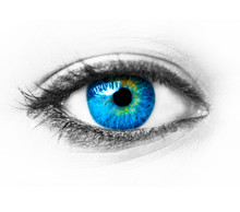 Blue Woman Eye Extreme Macro Shot