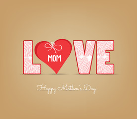 Wall Mural - Greeting card design for Mother's Day