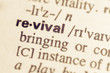 Dictionary definition of word revival