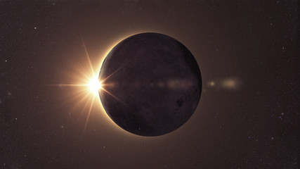 Wall Mural - eclipse of the sun, solar eclipse