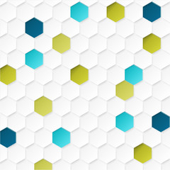 Poster - Abstract geometric background with hexagons