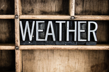 Poster - Weather Concept Metal Letterpress Word in Drawer