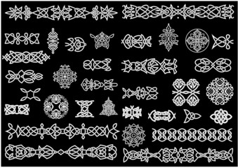 Wall Mural - celtic knot patterns, ornaments and borders
