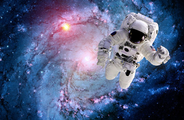 Wall Mural - astronaut spaceman galaxy spiral