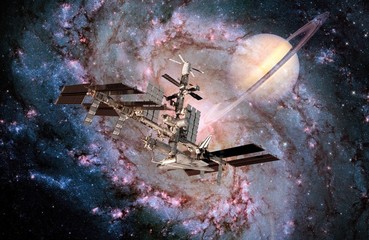 Wall Mural - satellite space station spacecraft