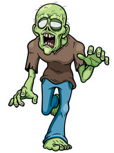 Vector Illustration Of Cartoon Zombie