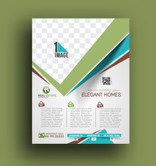 Wall Mural - real estate agent flyer & poster template