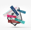 © antishock - Modern polygonal origami paper infographics