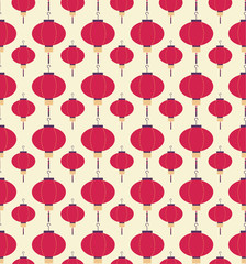 Wall Mural - Japanese lanterns pattern