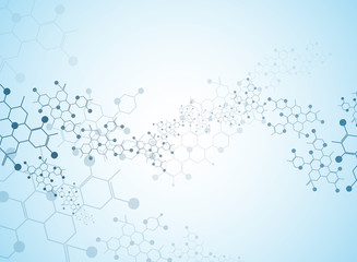 Wall Mural - Abstract background medical substance and molecules.