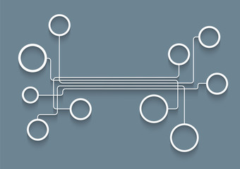 Wall Mural - simple web design bubbles with shadows