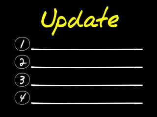Poster - UPDATE blank list, business concept