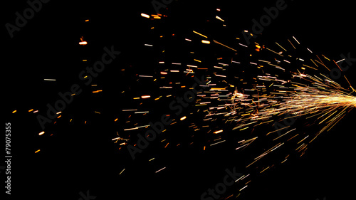 Fotomural Glowing Flow of Sparks in the Dark