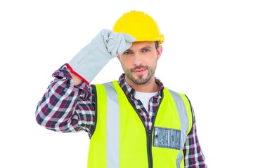 Poster - Handyman with reflecting clothes