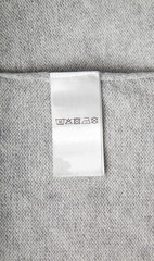 Washing label on cloth