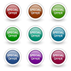 Aufkleber - special offer vector icon set