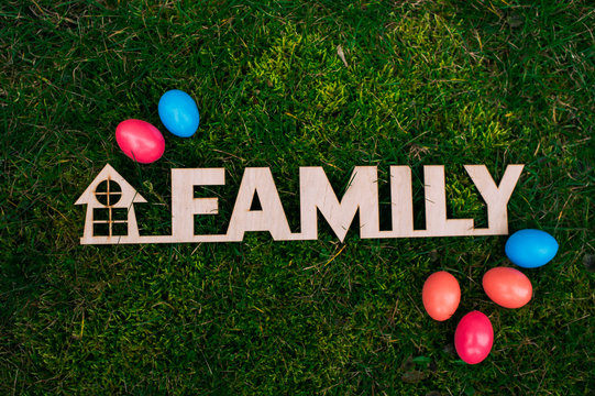 Wooden letters family